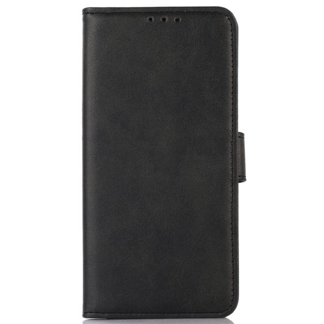 iPhone 15 Plus Phone Case - Leather Book Cover - PU Leather Stand Wallet Series - Black