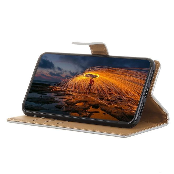 Étui pour iPhone 15 Pro - Collection Classic II Cuir Livre - Argent