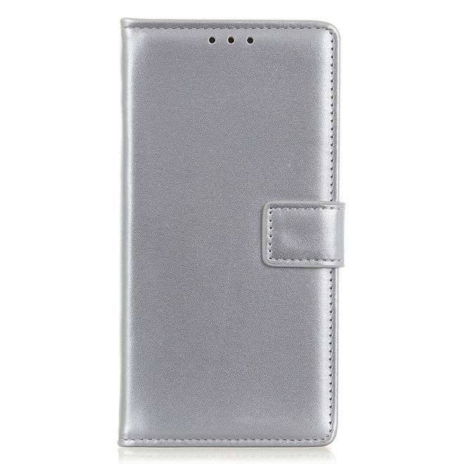 Étui pour iPhone 15 Pro - Collection Classic II Cuir Livre - Argent