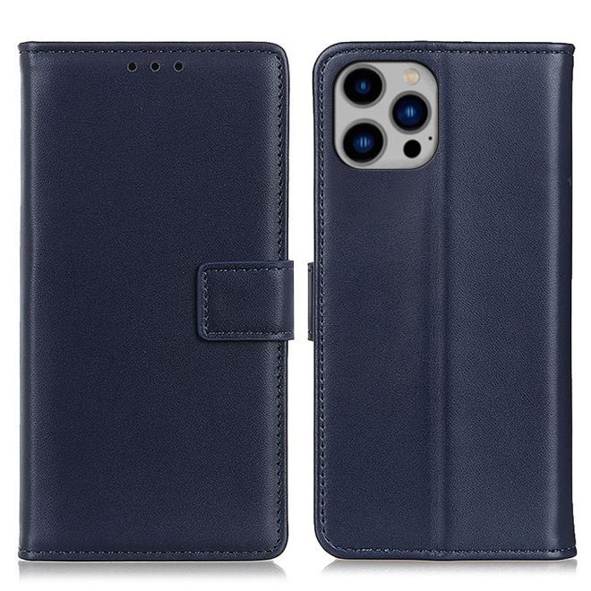 iPhone 15 Pro Phone Case - Classic II Leather Bookcover Series - Blue