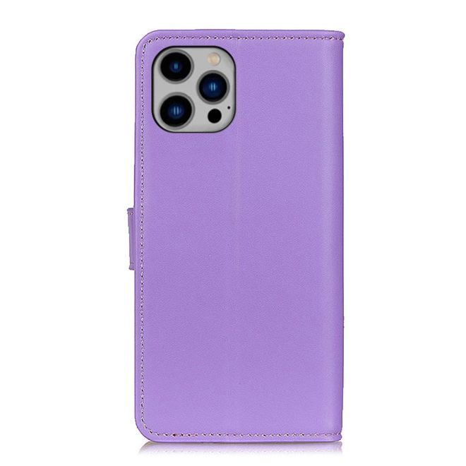 iPhone 15 Pro Phone Case - Classic II Leather Bookcover Series - Purple