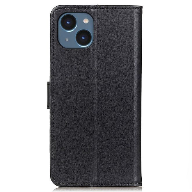 iPhone 15 Plus Phone Case - Classic II Leather Bookcover Series - Black