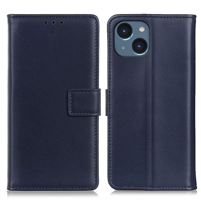 Étui pour iPhone 15 Plus - Collection Classic II en cuir - Bleu