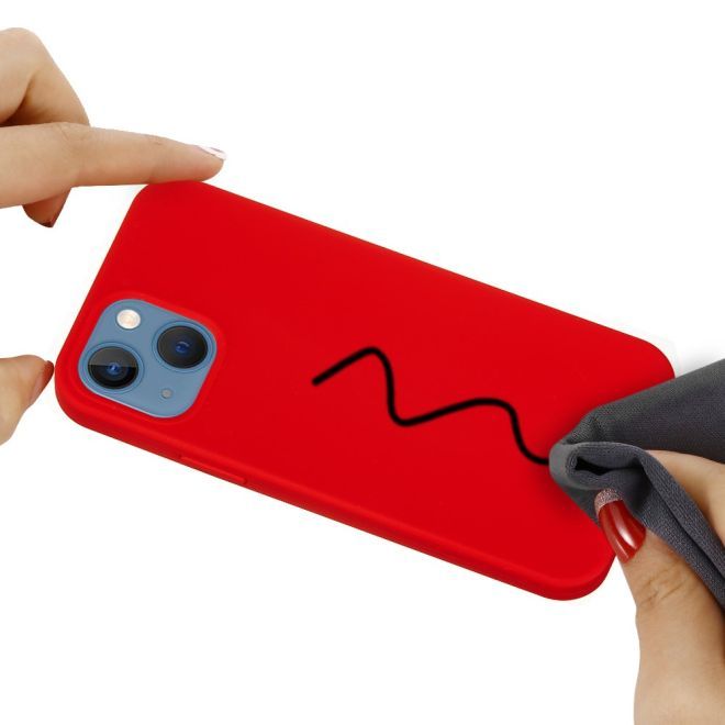iPhone 15 Plus Handy Hülle - Softcase - Liquid Silicone Series - rot