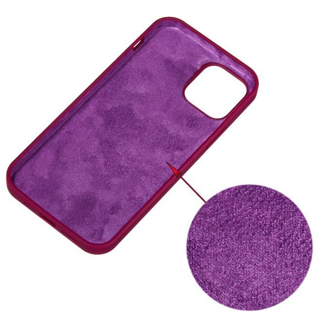 iPhone 15 Plus Phone Case - Softcase - Liquid Silicone Series - Burgundy