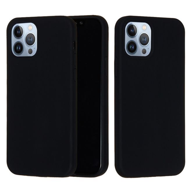 iPhone 15 Pro Handy Hülle - Softcase - Liquid Silicone Series - schwarz