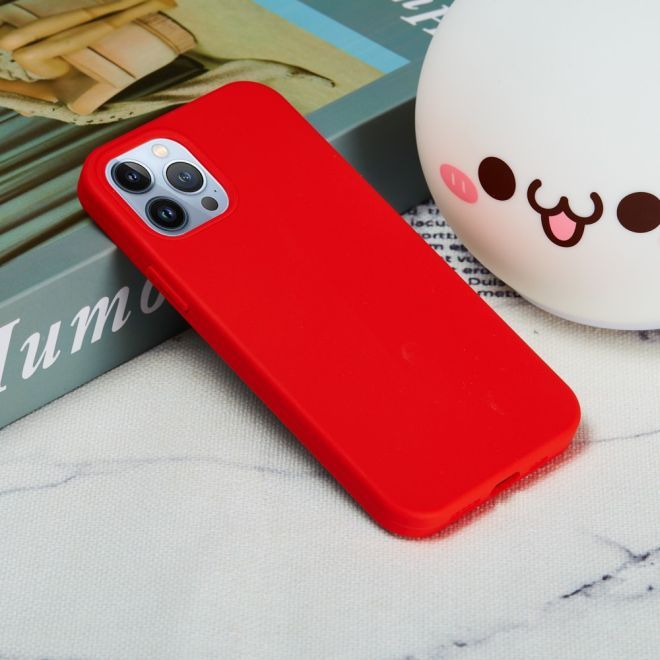 iPhone 15 Pro Handy Hülle - Softcase - Liquid Silicone Series - rot