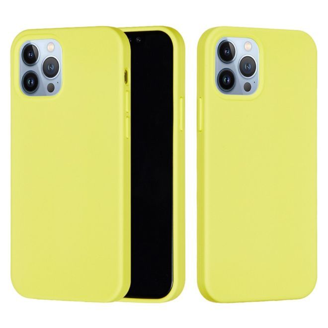 iPhone 15 Pro Handy Hülle - Softcase - Liquid Silicone Series - gelb