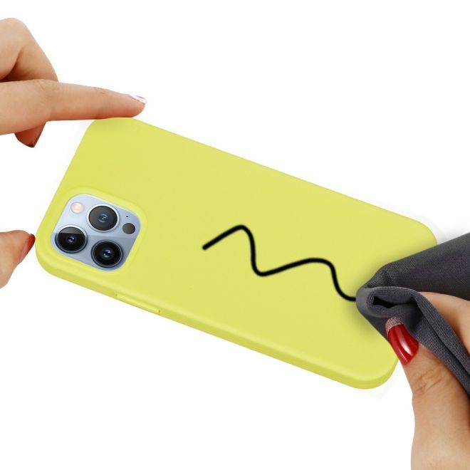 iPhone 15 Pro Handy Hülle - Softcase - Liquid Silicone Series - gelb