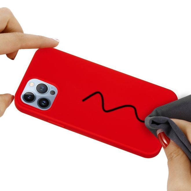 iPhone 15 Pro Max mobile phone case - soft case - Liquid Silicone Series - red