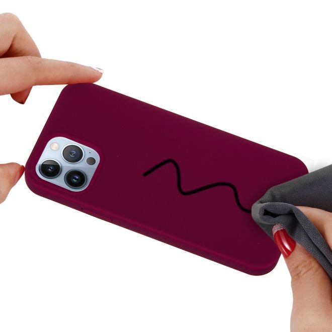 iPhone 15 Pro Max Handy Hülle - Softcase - Liquid Silicone Series - weinrot