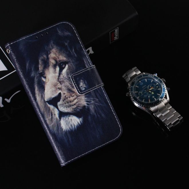iPhone 15 Plus Phone Case - Leather Bookcover Image Series - Lion