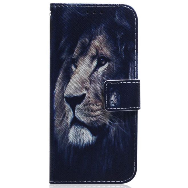 iPhone 15 Plus Phone Case - Leather Bookcover Image Series - Lion