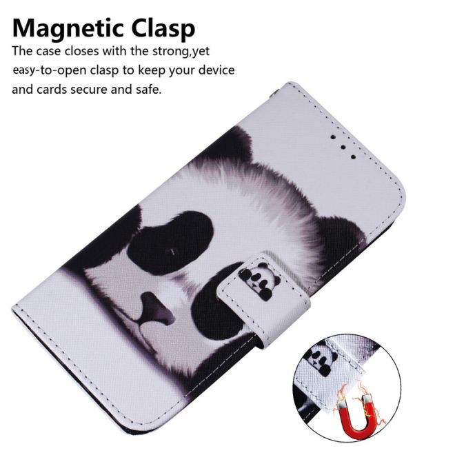 iPhone 15 Plus Phone Case - Leather Bookcover Image Series - Panda