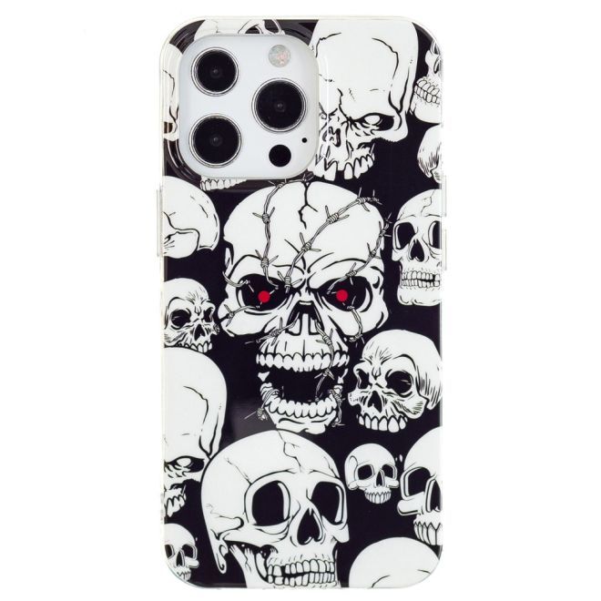 iPhone 15 Pro Max Phone Case - Light-Up Case - Softcase Image Plastic Series - Skull