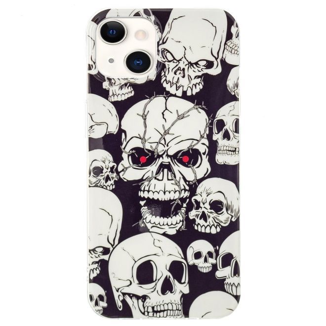 iPhone 15 Plus Phone Case - Light-Up Case - Softcase Image Plastic Series - Skull