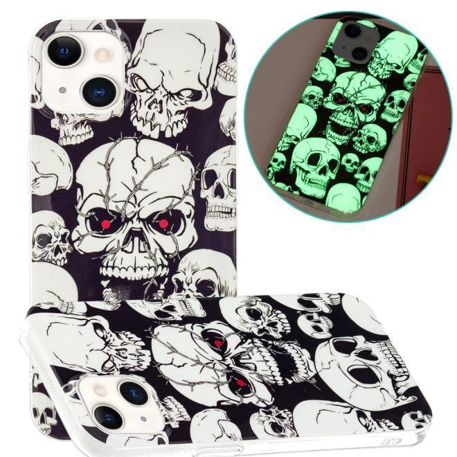 iPhone 15 Plus Phone Case - Light-Up Case - Softcase Image Plastic Series - Skull