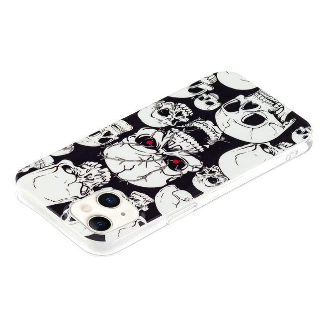 iPhone 15 Plus Phone Case - Light-Up Case - Softcase Image Plastic Series - Skull