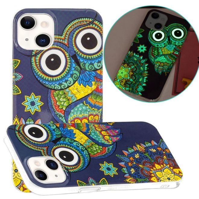 iPhone 15 Plus Phone Case - Luminous Case - Softcase Image Plastic Series - Owl
