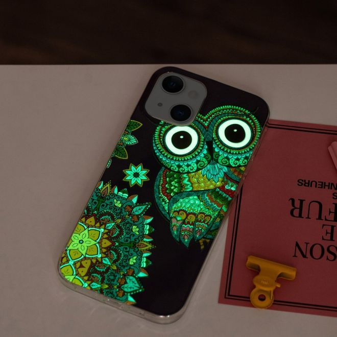 iPhone 15 Plus Phone Case - Luminous Case - Softcase Image Plastic Series - Owl