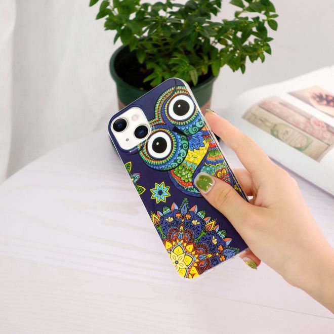 iPhone 15 Plus Phone Case - Luminous Case - Softcase Image Plastic Series - Owl