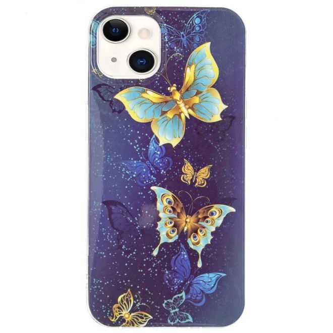 iPhone 15 Plus Handyhülle - Leuchtendes Case - Softcase Image Plastik Series - Schmetterlinge