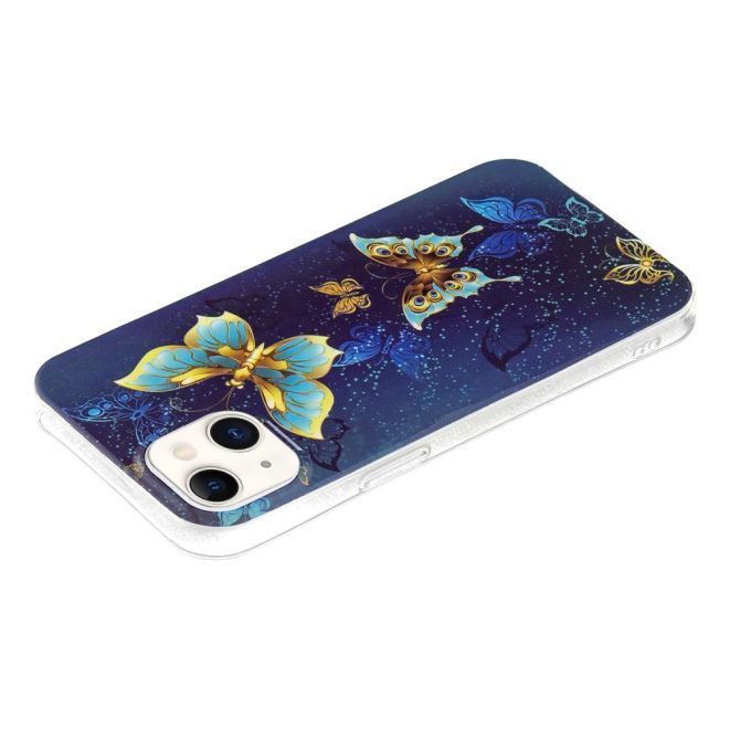 iPhone 15 Plus Handyhülle - Leuchtendes Case - Softcase Image Plastik Series - Schmetterlinge