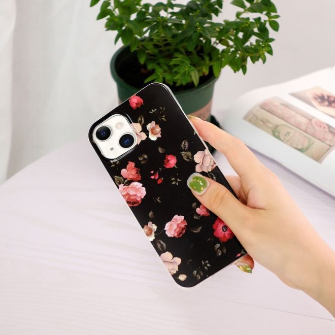 iPhone 15 Plus Handyhülle - Leuchtendes Case - Softcase Image Plastik Series - Rosen