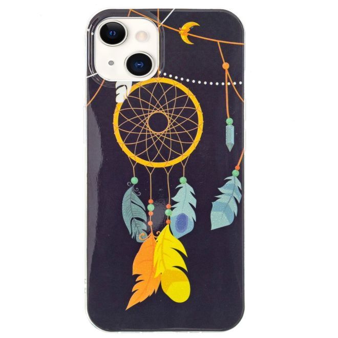 iPhone 15 Handyhülle - Leuchtendes Case - Softcase Image Plastik Series - goldener Traumfänger