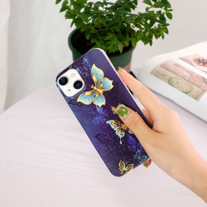 iPhone 15 Handyhülle - Leuchtendes Case - Softcase Image Plastik Series - Schmetterlinge