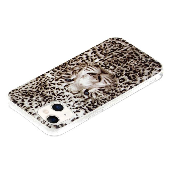iPhone 15 Handyhülle - Leuchtendes Case - Softcase Image Plastik Series - Leopard