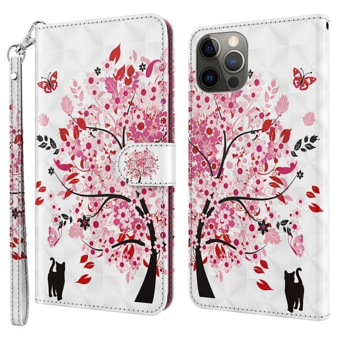 iPhone 15 Pro Max Phone Case - Leather Bookcover Image Series - Wishing Tree