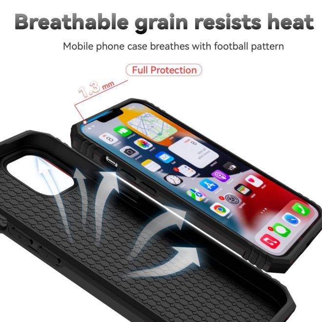 iPhone 15 Plus Handy Hülle - Robustes Hardcase mit Kickstand - Kickstand Slide Cam Series - schwarz