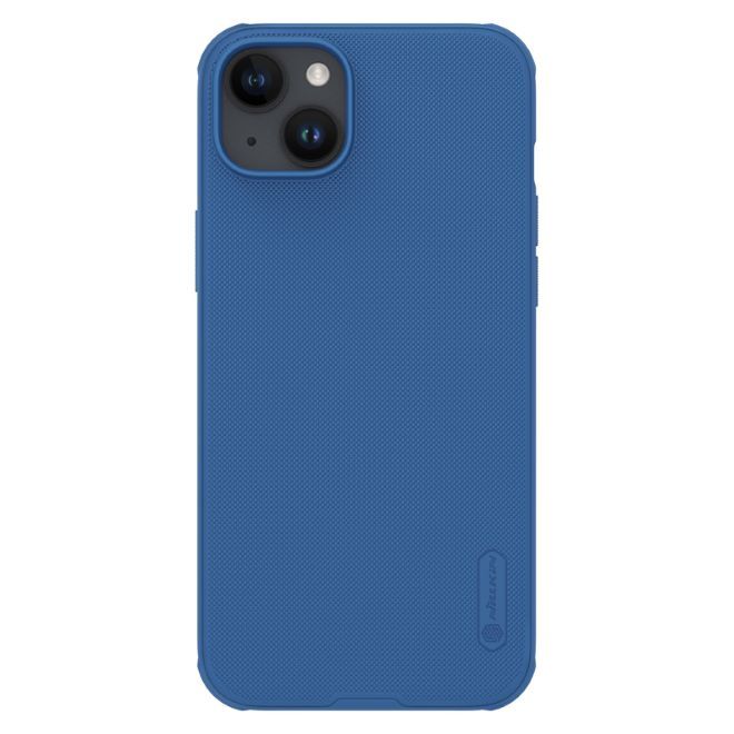 Nillkin - iPhone 15 Plus Hülle - Plastik Case - Super Frosted Shield MagSafe Series - blau