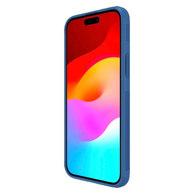 Nillkin - iPhone 15 Plus Hülle - Plastik Case - Super Frosted Shield MagSafe Series - blau