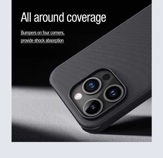 Nillkin - iPhone 15 Pro Max Hülle - Plastik Case - Super Frosted Shield MagSafe Series - blau