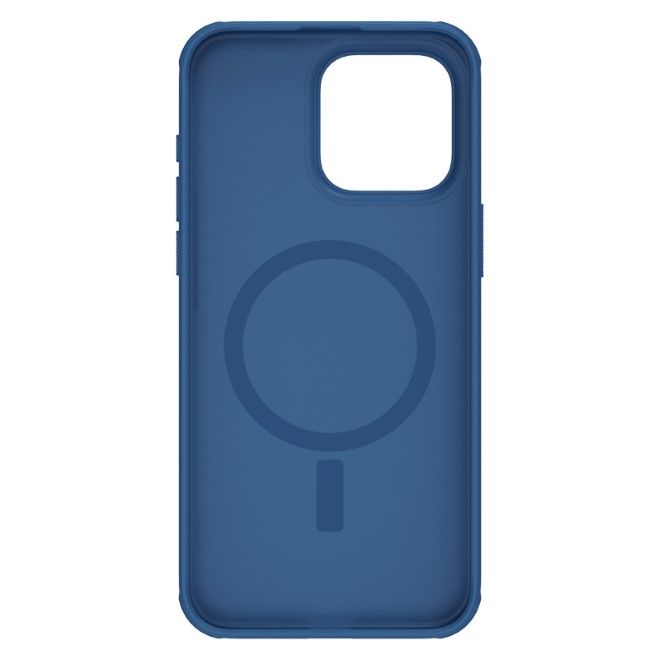 Nillkin - iPhone 15 Pro Max Hülle - Plastik Case - Super Frosted Shield MagSafe Series - blau