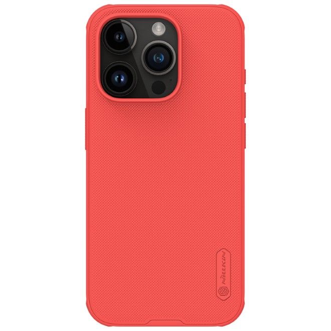 Nillkin - iPhone 15 Pro Hülle - Kunststoff Case - Super Frosted Shield Pro Series - rot
