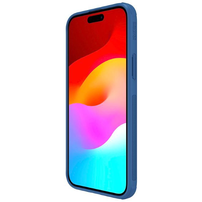Nillkin - iPhone 15 Plus Hülle - Kunststoff Case - Super Frosted Shield Pro Series - blau