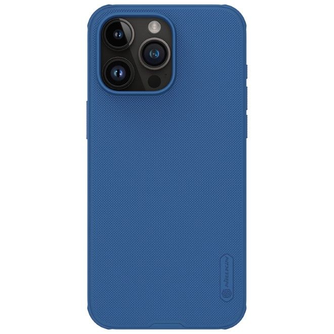 Nillkin - iPhone 15 Pro Max Hülle - Kunststoff Case - Super Frosted Shield Pro Series - blau