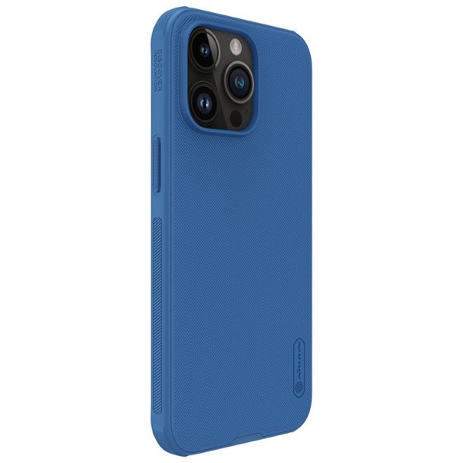 Nillkin - iPhone 15 Pro Max Hülle - Kunststoff Case - Super Frosted Shield Pro Series - blau