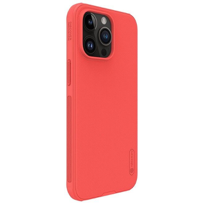 Nillkin - iPhone 15 Pro Max Hülle - Kunststoff Case - Super Frosted Shield Pro Series - rot