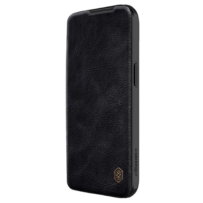 Nillkin - iPhone 15 Plus Hülle - Leder Book Case - Qin Pro Series - schwarz