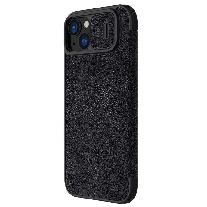 Nillkin - iPhone 15 Plus Hülle - Leder Book Case - Qin Pro Series - schwarz
