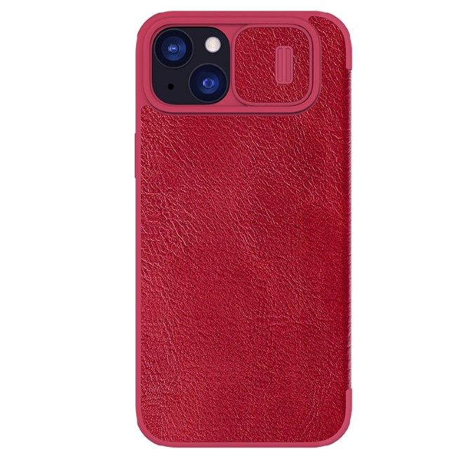 Nillkin - iPhone 15 Plus Hülle - Leder Book Case - Qin Pro Series - rot