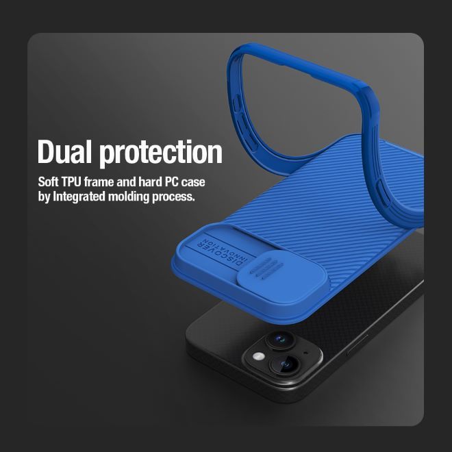 Nillkin - iPhone 15 Plus Hülle - Kunststoff Hardcase - CamShield Pro MagSafe Series - blau