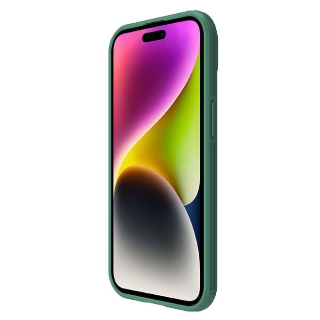 Nillkin - iPhone 15 Plus Hülle - Kunststoff Hardcase - CamShield Pro MagSafe Series - dunkelgrün