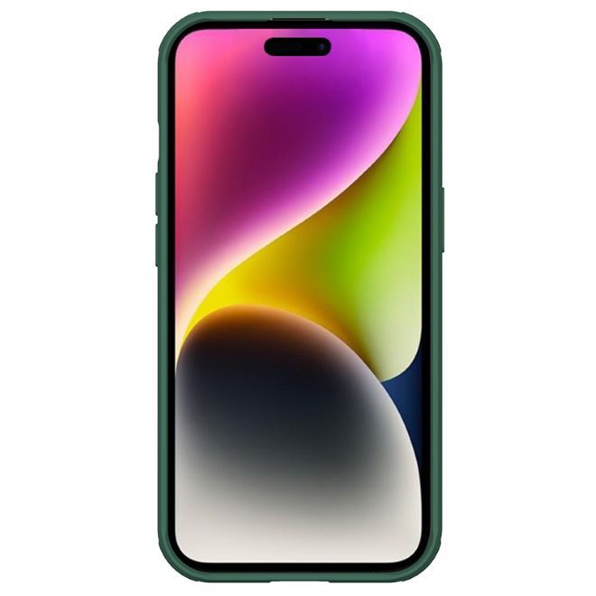 Nillkin - iPhone 15 Plus Hülle - Kunststoff Hardcase - CamShield Pro Series - dunkelgrün