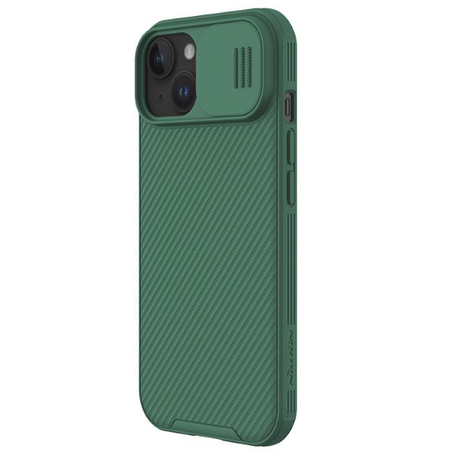 Nillkin - iPhone 15 Plus Hülle - Kunststoff Hardcase - CamShield Pro Series - dunkelgrün