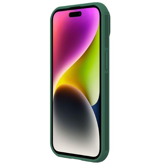 Nillkin - iPhone 15 Plus Hülle - Kunststoff Hardcase - CamShield Pro Series - dunkelgrün